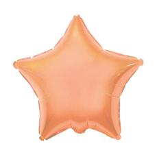 Balão Metalizado Estrela Laranja Neon - 18 Polegadas