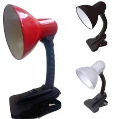 Luminaria De Mesa Presilha Articulavel C/ Garra Vermelho - AB MÍDIA