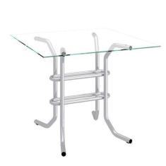 Mesa com Tampo de Vidro Quadrada Flex - Compoarte