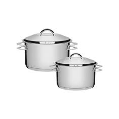 Jogo De Panelas 2 Peças Inox Fundo Triplo Solar Tramontina