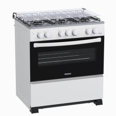 Fogao 6 Bocas Venax Picasso Mesa Inox GIIi Branco Gas Glp