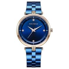 Relógio Feminino Minimalista MINIFOCUS MF 0120 À Prova D' Água Aço Inoxidável (Azul)