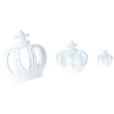 Trio De Coroas De Parede, P E Mini Ceramicas Pegorin Branco