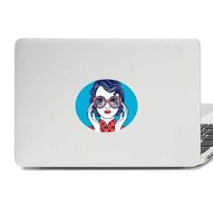 Adesivo de notebook com emblema de vinil da mulher azul da cultura chinesa