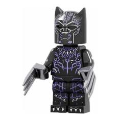 Boneco Blocos De Montar Pantera Negra Black Garra Marvel