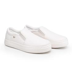 Tênis Slip On Feminino Casual Elástico Calce Fácil Detalhe Coração Met
