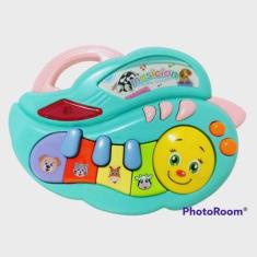 Brinquedo Infantil Teclado Piano Musical Com Luz E Som De Animais. Bri