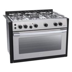 Fogao de Embutir 5 Bocas Venax Gaudi Platinum gii Inox Gas Glp
