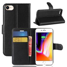 Capa para iPhone 7/iPhone 8, capa carteira flip de couro PU premium com compartimento para cartão, suporte e fecho magnético [capa interior à prova de choque de TPU] Compatível com iPhone 7/iPhone 8