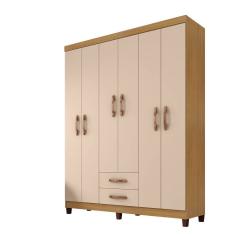 Guarda Roupa De Casal 6 Portas e 2 Gavetas Sem Espelho Manchester - ÉdeCasaMóveis