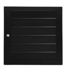 Porta Alçapão Alumínio Preto Venezianas Ventiladas Linha