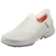 Skechers Tênis feminino Hands Free Slip-ins Go Walk 6-Fabulous View, Off-white, 38