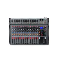 Mesa De Som 12 Canais Profissional Bluetooth Delay Mixer Efeito Interf