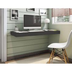 Escrivaninha Suspensa em MDF 120x50cm Preto