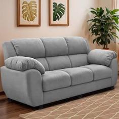 Sofá 3 Lugares Cama inBox Paris com 202cm de Largura e Revestido em Bouclé