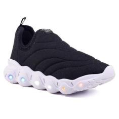 Tenis Infantil De Led Calce Facil Elastico Meninos Masculino-Masculino