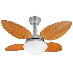 Ventilador de Teto Jet Pétalo Venti-Delta Prata 4Pás Freijó 220V