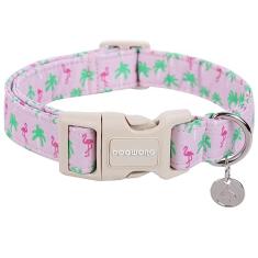 DOGWONG Coleira de algodão para cães – Colar macio de tecido natural primavera verão casamento filhote de cachorro para cães pequenos, médios e grandes