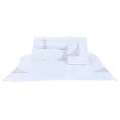 Jogo Lençol Solteiro Torino 3Pçs 400 Fios Bordado 100% - Doce Lar Enxo