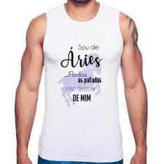 Regata Sou de Áries - Foca na Moda, Branco, GG