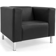 Poltrona Para Sala Decorativa Kubo Corano Preto - Nexta Casa