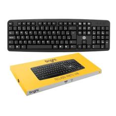 Teclado USB Básico com Fio 1,3m Para Escritório e Home Office Durável 