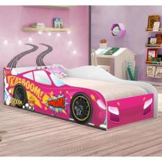 Cama Faísca Carro Infantil Rosa - CasaH