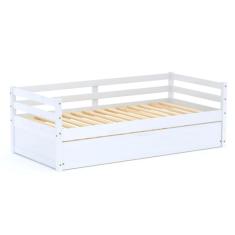 Bicama Infantil Eco Madeira Maciça Branco Mobilistore