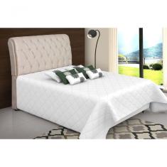 Cabeceira Solteiro Montreal 90 Cm Sued Bege