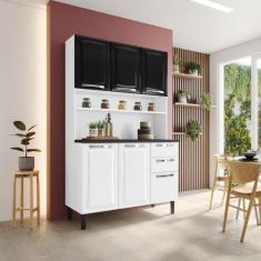 Cozinha Compacta em Aço 120cm 6 Portas 2 Gavetas Pratika Itatiaia
