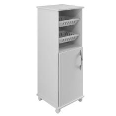 Armário Cozinha C/ Fruteira 1pt 1 Prateleira 2 Cestos Branco