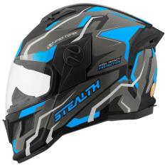 Capacete Fechado de Moto Pro Tork Stealth Hawk Viseira Cristal 