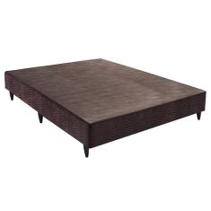 Base Box Casal Sommier Camurça Viúva 128x188x30 Ortobom Marrom