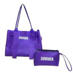 Bolsa Sacola Feminino Silicone Praia Necessaire Prático Summer Espaçosa-Feminino