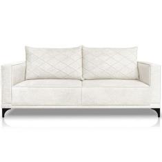 Sofa Nori 2 Lugares Pes De Ferro 180cm Linho Boucle 3300 Ezz - Milani 