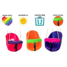 Balanço Azul Bebê Infantil Com Corda-Cinto de Segurança e Trava-Balanç