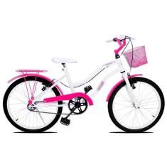Bicicleta Aro 20 Forss Hello Com Cestinha - Pink, Branco, Pink