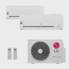 Ar-Condicionado Bi-Split hw LG Dual Inverter Voice 16.000 BTUs (2x Evap hw 9.000) R-32 Só Frio 220V