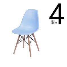 Conjunto 4 Cadeiras Eames Dsw Azul
