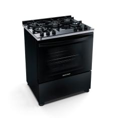 Fogão Brastemp 5 Bocas Mesa De Vidro E Turbo Chama Preto Bfs5vce - Bivolt