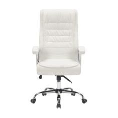 Cadeira Big Mola Ensacada Escritório Presidente Giratória em Couro Sintetico com Nr17 Espresso Móvei Branco