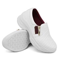 Tênis Dk Uze Shoes Slip on Calce Fácil Linha Confort Sola Robusta Feminino-Feminino