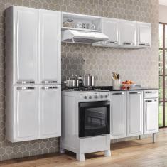 Armário de Cozinha Completa Itatiaia de Aço com Balcão 10 Portas 1 Gaveta Branco 