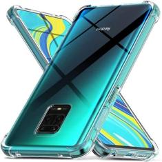 Capa Capinha Anti Shock Transparente + 2 Película Vidro Xiaomi Redmi Note 9 Pro 6.67"(SERVE TAMBÉM REDMI NOTE 9S)