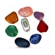 Kit Massageador Seixo 7 Chakras Pedras Pólidas