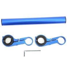 Simlug Extensor de guidão de bicicleta, moldura de extensão de guidão de bicicleta, vermelho/azul/preto, acabamento fino (azul, rack duplo (20 m) na bolsa)