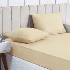 Jogo de Lençol Queen 3 Peças Basic Micropercal 200 Fios