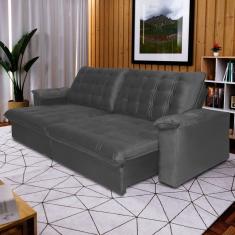 Sofá Reclinável 3 Lugares Pullman 300cm Grafite