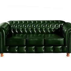 Sofá Chesterfield Luís Xv 3 Lugares Retrô Decoração Verde
