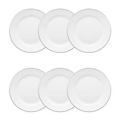 Conjunto de Pratos Sobremesa 06 Peças Isabel Oxford